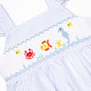 Coral Reef Commotion Smocked Bubble, Blue