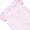 Crab Walk Cutie Embroidered Bubble, Pink Seersucker
