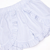 Coral Reef Commotion Smocked Ruffle Short Set, Blue