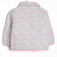Camilla Quilted Coat, Green Floral