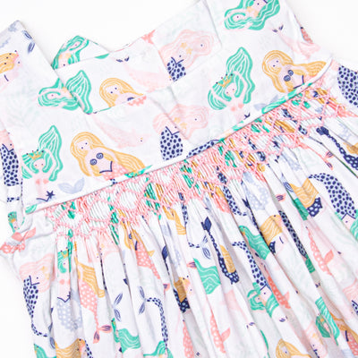 Under the Sea Maidens Smocked Dress, Green