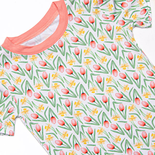 First Sprout of Spring Bamboo Pajama Short Set, Green