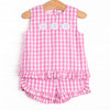 Washed Ashore Applique Short Set, Pink