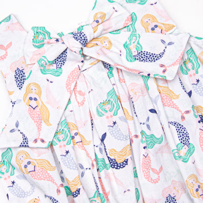 Under the Sea Maidens Smocked Bubble, Green