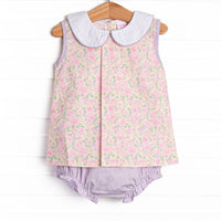 Fields of Faith Diaper Set, Purple