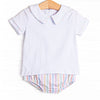 Summer Stripes Diaper Set, Orange