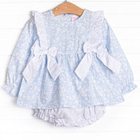 Delia Diaper Set, Blue