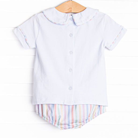 Summer Stripes Diaper Set, Orange