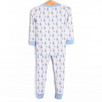 Bunny Tales Bamboo Pajama Set, Blue