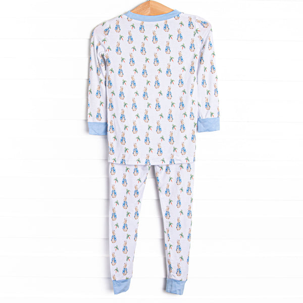 Bunny Tales Bamboo Pajama Set, Blue