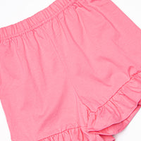Bonnie Ruffle Short Set, Medium Pink Stripe