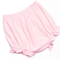 Petra Pink Scalloped Bib Diaper Set, Pink