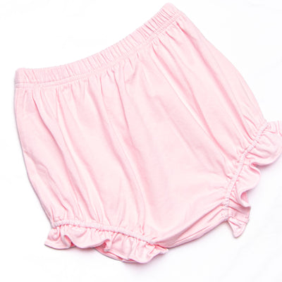 Petra Pink Scalloped Bib Diaper Set, Pink