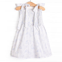 Porcelain Bunny Dress, Blue