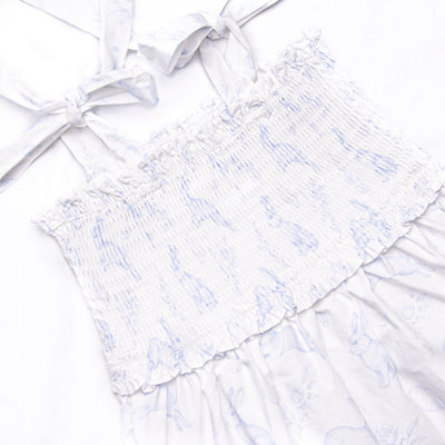 Porcelain Bunny Dress, Blue