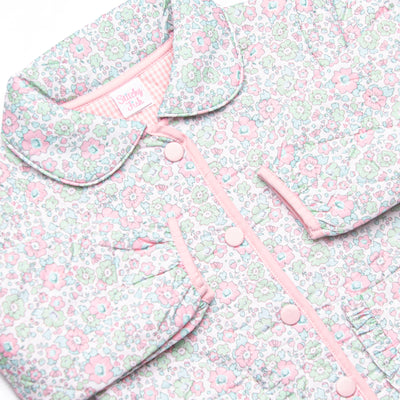 Camilla Quilted Coat, Green Floral
