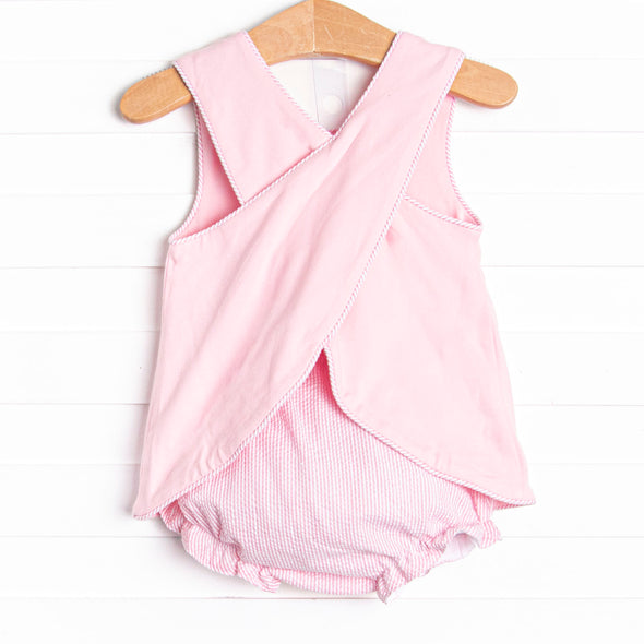 Garden Chick Applique Diaper Set, Pink