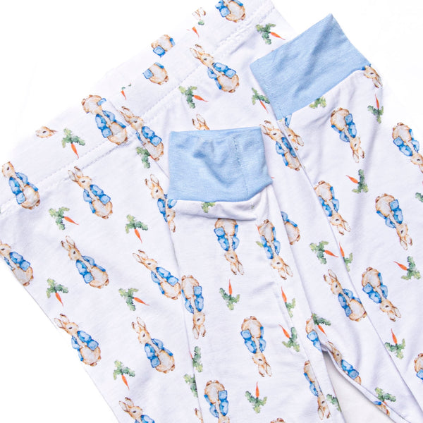 Bunny Tales Bamboo Pajama Set, Blue