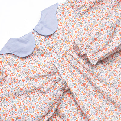 Sunny Flower Fields Ruffle Pant Set, Blue