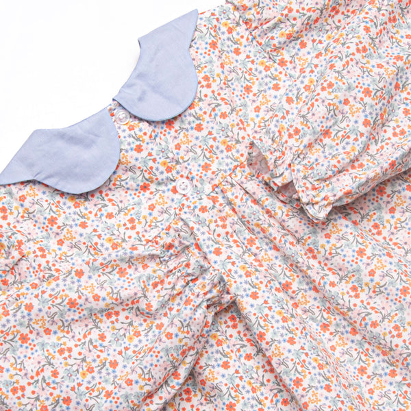 Sunny Flower Fields Ruffle Pant Set, Blue