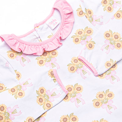 Here Comes the Sunflower Skirted Bubble, Pink