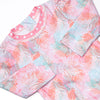 Palm Frond Fun Long Sleeve One Piece Rash Guard, Pink