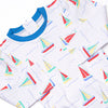 Boat Day Breeze Long Sleeve One Piece Rash Guard, Blue