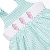 Sea Grass Seahorses Smocked Bubble, Mint