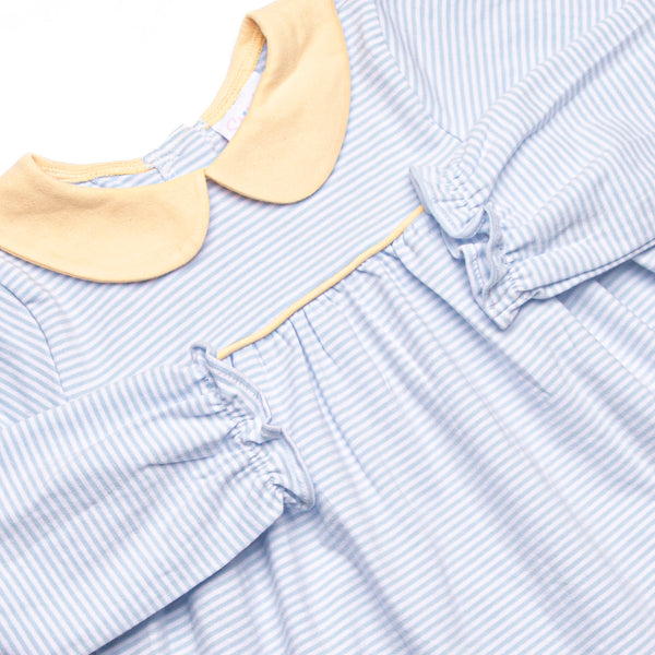 Olivia Legging Set, Yellow and Light Blue Stripe