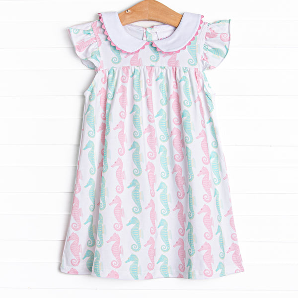 Seahorsin' Around Dress, Pink