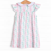 Seahorsin' Around Dress, Pink
