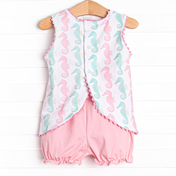 Seahorsin' Around Bloomer Set, Pink