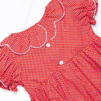Mouse Head Minis Smocked Dress, Red