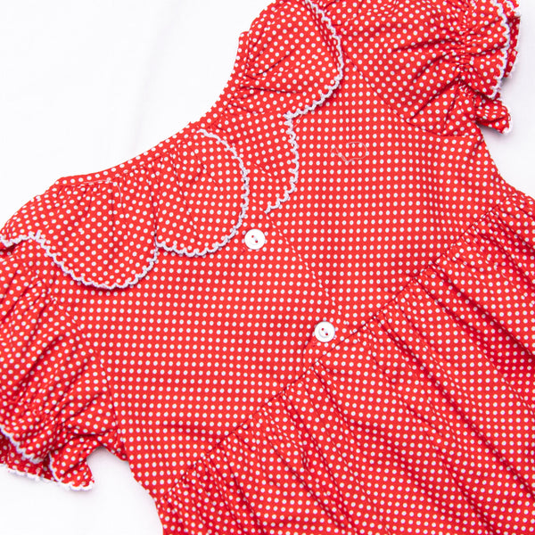 Mouse Head Minis Smocked Dress, Red