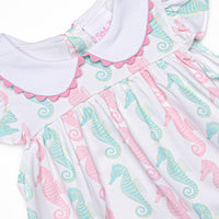 Seahorsin' Around Dress, Pink