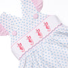 Seahorse Somersaults Smocked Ruffle Short Set, Pink