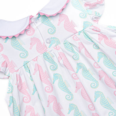 Seahorsin' Around Dress, Pink