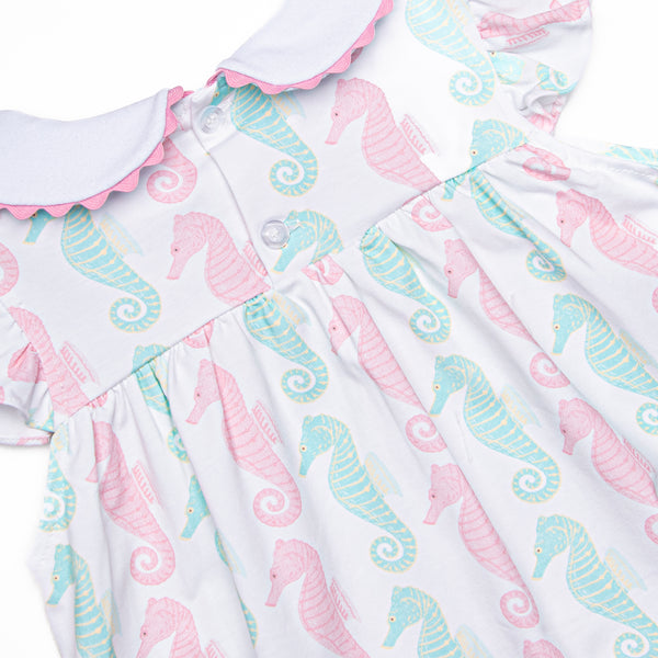Seahorsin' Around Dress, Pink