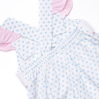 Seahorse Somersaults Smocked Ruffle Short Set, Pink