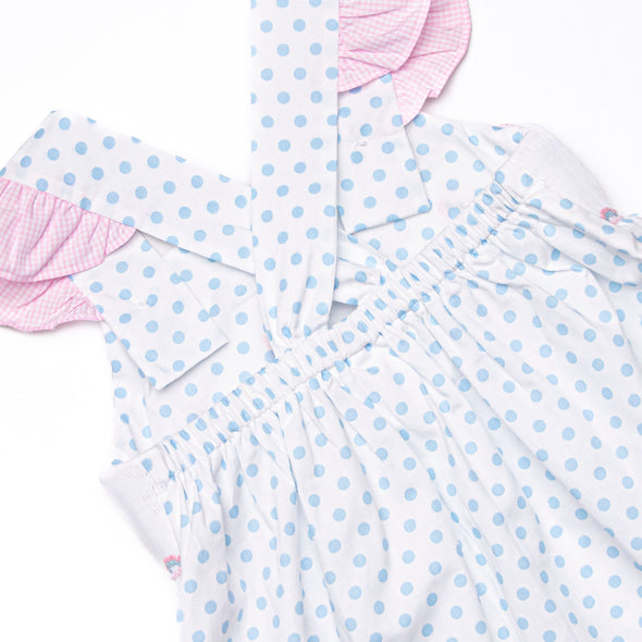 Seahorse Somersaults Smocked Ruffle Short Set, Pink