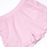 Seahorse Somersaults Smocked Ruffle Short Set, Pink