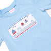 Sailboat Swarm Smocked Short Set, Blue