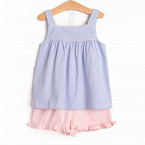 Precious in Periwinkle Ruffle Short Set, Purple