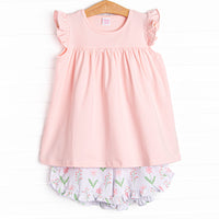 Marsh Meadows Ruffle Short Set, Pink