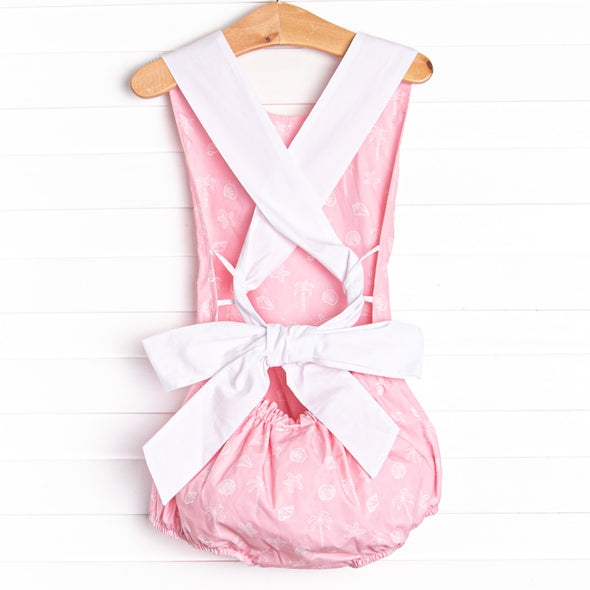 White Sands Cross Back Sunsuit, Pink