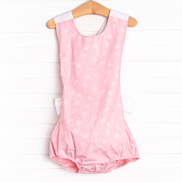 White Sands Cross Back Sunsuit, Pink