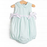 Pastel Pinstripe Bubble, Green