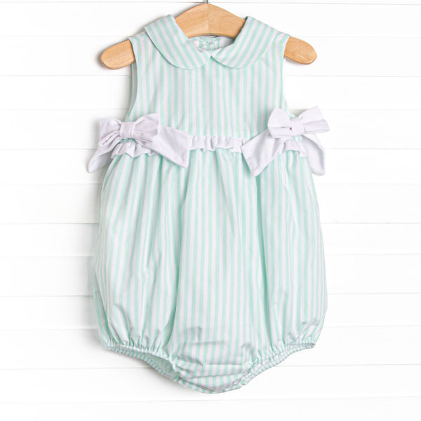 Pastel Pinstripe Bubble, Green