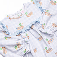 Pondside Picnic Ruffle Bubble, Blue