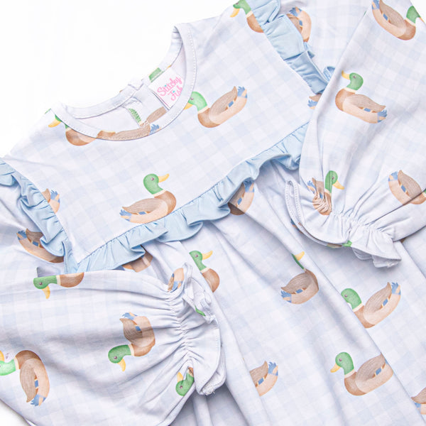 Pondside Picnic Ruffle Bubble, Blue